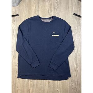 Stanley Waffle Knit‎ Thermal Shirt Mens 2XL Navy Blue Long Sleeve